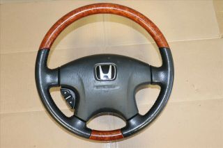 Jdm Honda Acura Tl Saber Inspire Ua4 Ua5 Steering Wheel Leather Wooden Rare