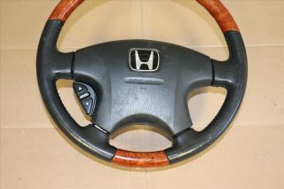 JDM Honda Acura TL Saber Inspire UA4 UA5 Steering Wheel Leather Wooden Rare 2