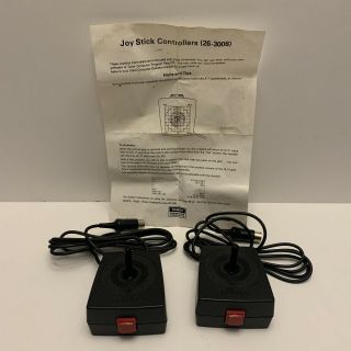 2 Tandy Radio Shack Joystick Controllers 26 - 3008a For Trs - 80 Color Computer Rare