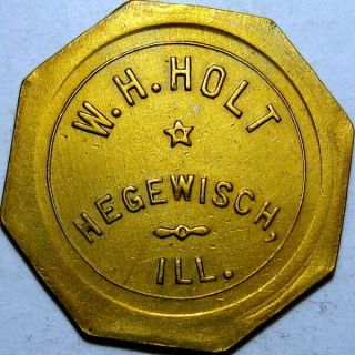 1923 Hegewisch Illinois Good For Token W H Holt Rare Unlisted Town