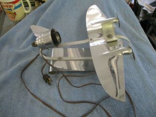 Rare Orig Art Deco Ray A.  Schober 1938 Premium Prdcts Mfg Co Airplane Lamp Base