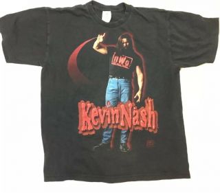 Vintage 90s Nwo Kevin Nash T - Shirt Wcw Wrestling Rare Wolf Pac Adult Size L