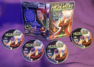 Highlander The Complete Animated Series Dvd 2009 4 - Disc Set Rare