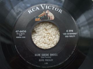Elvis Presley - Blue Suede Shoes / Tutti Frutti - RARE 1956 USA 45 - 47 - 6636 3