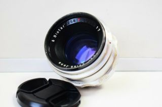 Rare Silver Carl Zeiss Jena Biotar Red T 1:2 F=58 Mm Slr Lens M42 Mount Exc