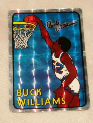 1985 Prism Jewel Sticker Buck Williams Basketball Nba Rare