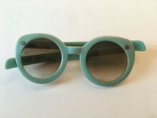Rare Claire Mccardell Round 1955 Sunglasses Aqua Blue Green Retro 50s