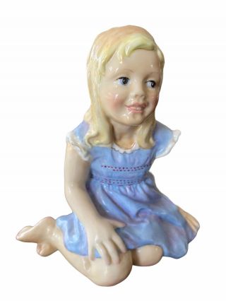 Royal Worcester Judy Figurine Little Girl Blonde 3489 F.  G.  Doughty Rare
