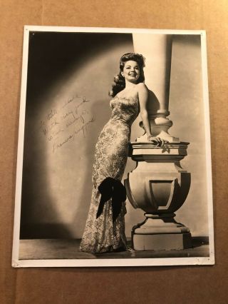 Frances Langford Rare Early Autographed 8/0 Pin Up Photo 40s Yankee