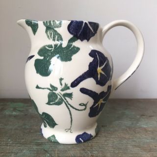 Early Emma Bridgewater Pottery Milk Jug.  Convolvulus Pattern.  Vintage Rare