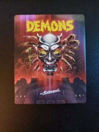 Demons Synapse Steelbook Blu - Ray/dvd Rare Oop Lamberto Bava Le 3000