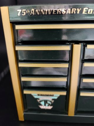 RARE VTG Snap - On 75TH Anniversary Edition Mini Micro Tool Box Chest 2
