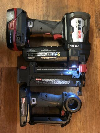 Rare Craftsman C3 19.  2 Volt Speed Shot Brad Nailer,  Battery And Flashlight