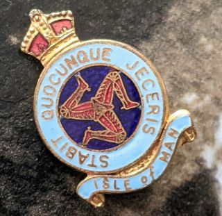 Rare Ww2 " Isle Of Man " Raf Squadron Badge Jurby