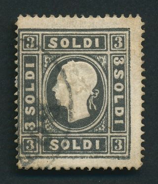 Austria Lombardy & Venetia Stamp 1858 3s Joseph Rare Type I Perf 16 Sc 8b Signed