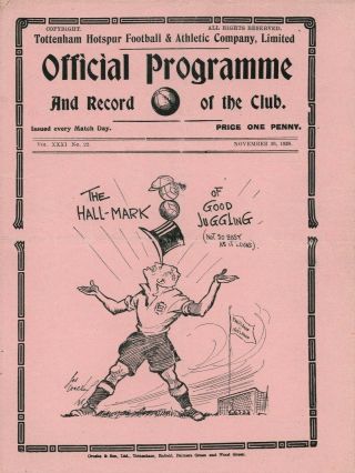 Rare Pre - Ww2 War Football Programme Tottenham Hotspur V Chesterfield 1938