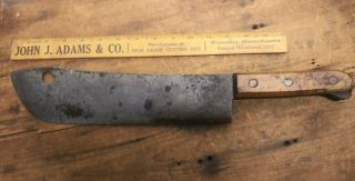 Aj Russell & Co Green River Lamb Splitter Buffalo Knife Huge 18 " Rare