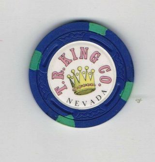 Awesome TR King Large Crown Mold Casino Sample Chip - XX RARE - BLUE - 2