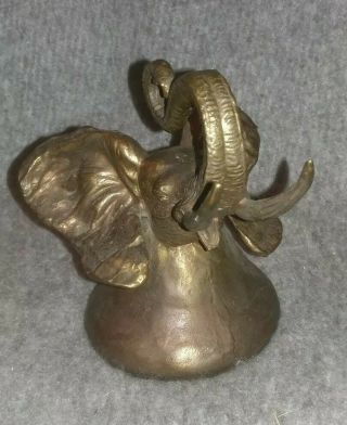 Bronze Elephant Bell Rare Carl Wagner Signed bronze sculpture figure 3
