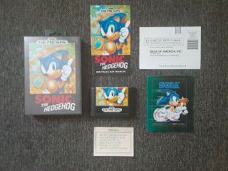 Sonic The Hedgehog 1 (sega Genesis) Rare Htf Retail Cib W/inserts