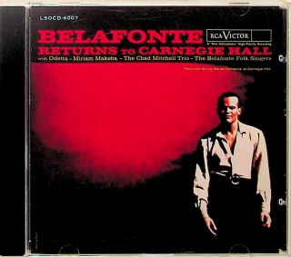Harry Belafonte Returns To Carnegie Hall - Rare 24k Gold Cd (lsocd - 6007) 1997 Us