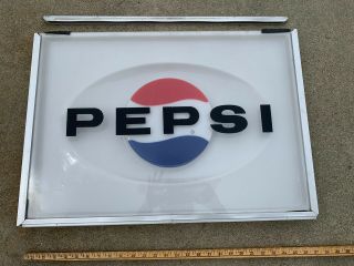 Vintage Pepsi 1960s,  1970s Vending Machine Replacement Molded Sign,  Rare
