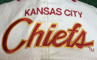 VTG 90s Kansas City Chiefs Sports Specialties Script Snapback Hat Cap KC RARE 2