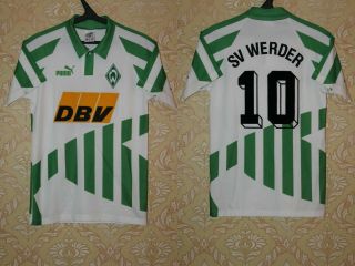 Werder Bremen 1994 1995 Rare Vintage Home Puma Germany Shirt Jersey Trikot