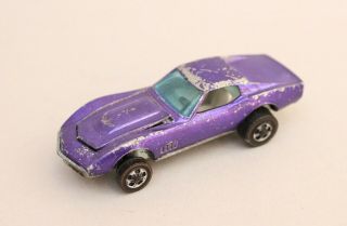Hot Wheels Redlines Custom Corvette - Rare White Seats - Purple