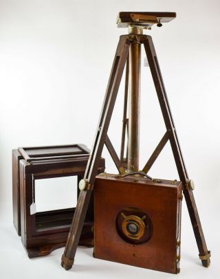Rare Antique Rochester Optical Carlton Studio Camera,  Tripod - - Kv13