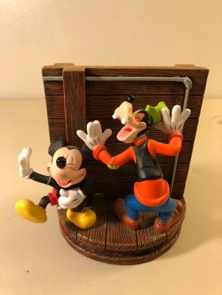 Disney Haunted Mansion Spinning Base Figurine Mickey Goofy Donald As/is - Rare