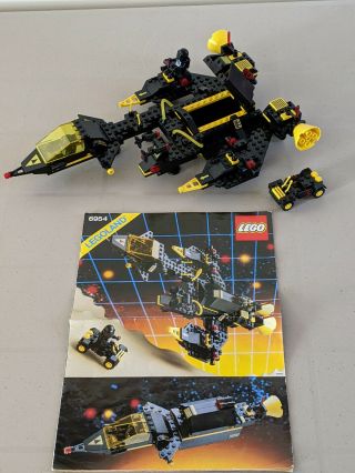 Lego Space 6954 Blacktron Renegade 100 Complete With Instructions (1987 Rare)
