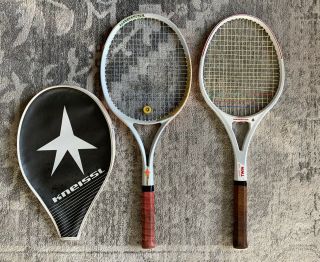 Two Rare Kneissl White Star Aero 30 Club - White Star Twin Tennis Racquets Lendl
