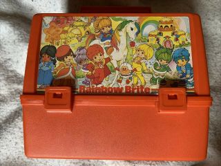 Rare Vintage 1983 Rainbow Brite Orange Lunchbox W/ Thermos