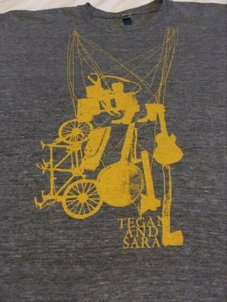 Vintage T - Shirt Tegan And Sara 2007 Medium The Con American Apparel Rare