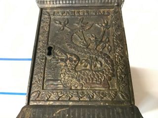 Rare Old Antique/vintage Cast Iron " Japanese Safe " Still Bank Keyser & Rex 1882