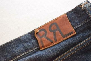 Rare Rrl Polo Ralph Lauren Double Rl Denim Blue Jeans Mens Size 38 X 32