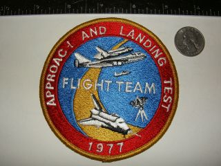 Enterprise Approach & Landing Test Alt Flight Team Patch Nasa Space Shuttle Rare