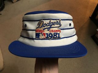 Vintage 1981 Los Angeles Dodgers World Series Champ Blue Snapback Hat Rare