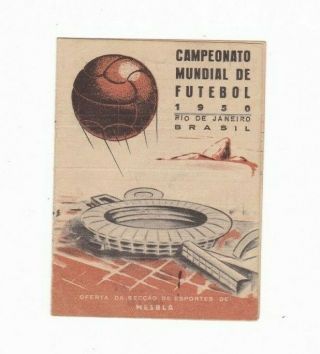 1950 Fifa World Cup Brazil Tournament Fixture Programme (very Rare)