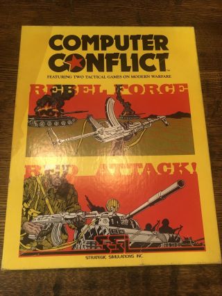 Vintage Computer Conflict Ssi Apple Ii Computer Vintage Boxed Very Rare Pc Game