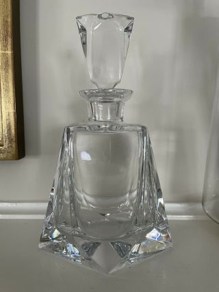 Vtg Lead Crystal Whiskey Decanter & Stopper Signed Atlantis Rare Discontinued