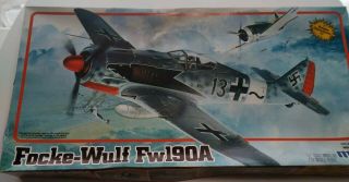German Focke Wulf Fw - 190a Mpc Airplane Kit Vtg 1982 Rare 1/24 Scale Usa
