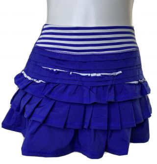 Lululemon Womens Size 4 Rare Pigment Blue Back On Track Tennis Run Golf Skirt
