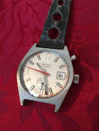 Rare Model British 1960’s Vintage Smiths Watch Stop Start Sport Unusual - Gents