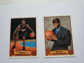 2003 - 04 Topps Dwayne Wade Rookie 225 Heat Set Of 2 One Card Is Very Rare