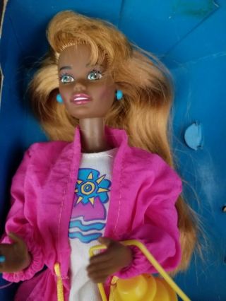 RARE 1993 Camp Barbie African American Barbie Doll Sun Changes Hair Color 11831 2