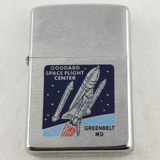 Rare 1976 Zippo Lighter - Space Shuttle Rollout - Nasa Goddard Space Flight Ctr