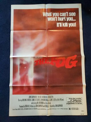 The Fog (very Rare " A Style) John Carpenter And Debra Hill 1980 One Sheet 27x41
