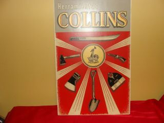 Rare Collins Legitimus Cardboard Store Sign Display Hatchets Axe Machete
